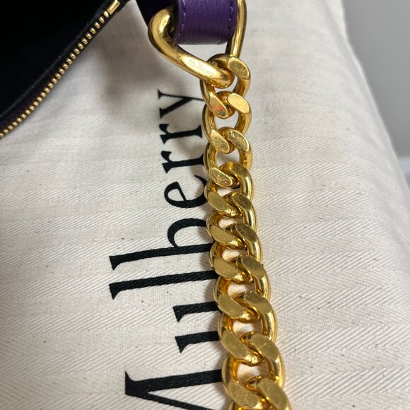 Mulberry M Zipped Amethyst Nubuck Bag - Picture 5 of 10